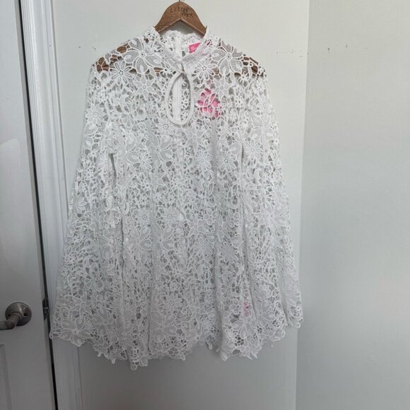 NWT SUGAR THRILLZ GROOVY KIND MINI DRESS crochet fairy hippy festival XXL - Picture 3 of 6